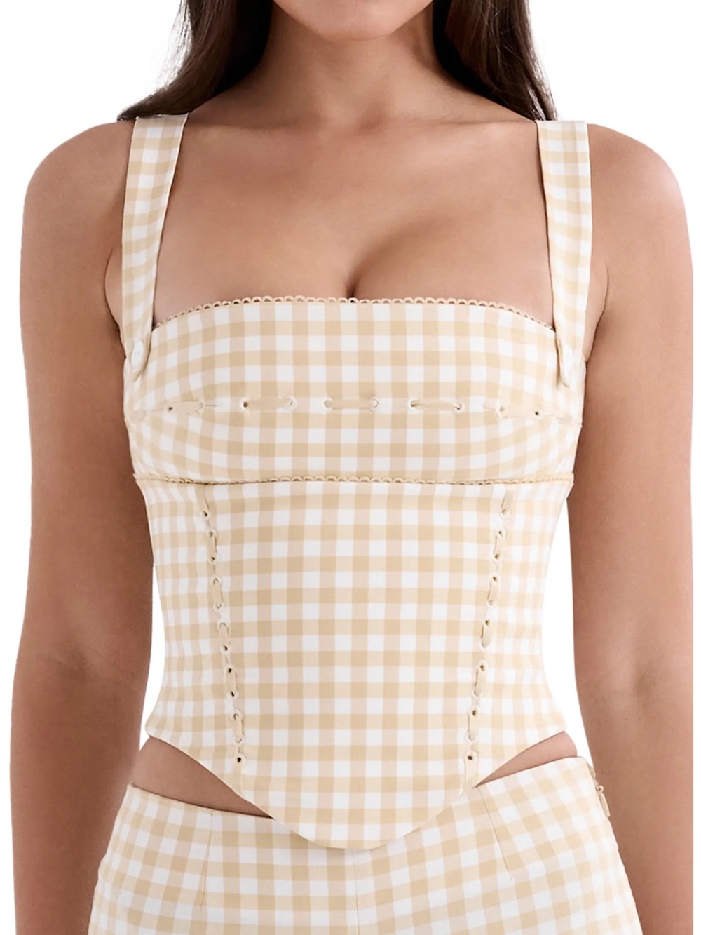 Gingham Corset Top - House of CB